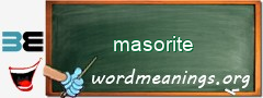 WordMeaning blackboard for masorite